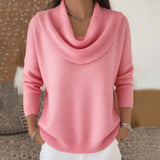 Marie Elegant Cowl Neck Knit Sweater