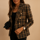 Rive | Women's Striped Double-Breasted Blazer