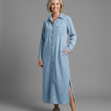 Wren – Denim Maxi Shirt Dress