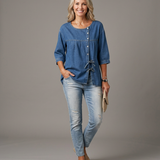 Lily | Vintage Loose Denim Blouse