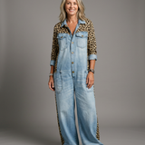 Amanda | Long Sleeve Denim Jumpsuit