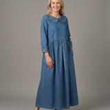 Clara | Denim Dress with Peter Pan Collar
