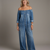Elena | Off-the-Shoulder Jumpsuit with Long Sleeves