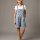 Adriana - Floral Denim Jumpsuit with Soft Cotton Feel and Vintage Wash