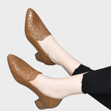 Elena | Leather Shoes with Embroidery