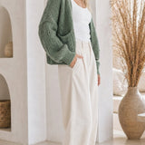 Evelyn Chunky Knit Cardigan - Forest