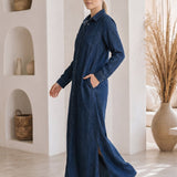 Wren – Denim Maxi Shirt Dress