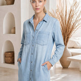 Wren – Denim Maxi Shirt Dress