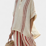 Mia | Red Stripes Two-Piece Set