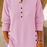 Renata Ribbed Button Detail Tunic