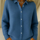 Amari Classic Waffle Knit Cardigan