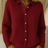 Amari Classic Waffle Knit Cardigan