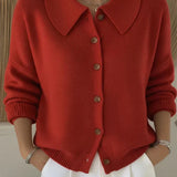 Amara Classic Collared Knit Cardigan