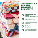 Golden Harmony 3-Piece Quilted Bedding Set