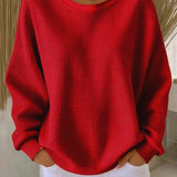 Scarlet Cozy Waffle Knit Jumper