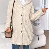 Hazel | Hooded Plush Cardigan Coat