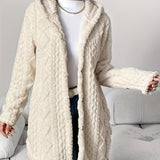Hazel | Hooded Plush Cardigan Coat