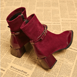 Avenoir | Suede Block Heel Ankle Boot